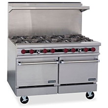 Therma-Tek TMD48-8-0-LP 48" Liquid Propane Eight Burner Restaurant Range with Two Storage Base - 240,000 BTU