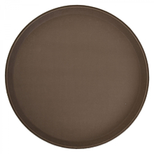 Winco TFG-16N 16" Brown Fiberglass Non-Skid Serving Tray