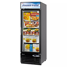 Turbo Air TGF-23FB-N 27" Black Glass Swing Door Merchandiser Freezer - 18 Cu. Ft.
