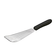 Winco TKP-60 Fish Spatula with Black Polypropylene Handle