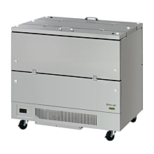 Turbo Air TMKC-49-2-SS-N6 Super Deluxe Series 49" Stainless Steel Dual Sided Access Milk Cooler - 18 Cu. Ft. - 12 Crates