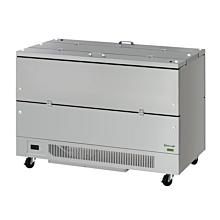 Turbo Air TMKC-58-2-SS-N6 Super Deluxe Series 58" Stainless Steel Dual Sided Access Milk Cooler - 22 Cu. Ft. - 16 Crates