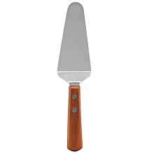Winco TN166 4-5/8" Blade Pie Server with Wood Handle