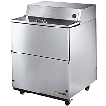 True TMC-34-S-SS-HC Milk Cooler w/ Top & Side Access - (512) Half Pint Carton Capacity, 115v