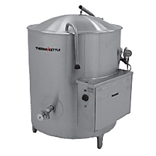 Therma-Tek TT-TK2/3J-S-HWE20QT 34" Electric Thermostatic Control 304 Stainless Steel Stationary Kettle with 20 Gallon Capacity