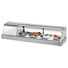 Turbo Air SAK-50L-N 48" Stainless Steel Refrigerated Sushi Display Case - Left Side Compressor - 1.3 Cu. Ft.