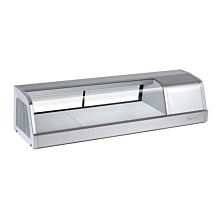 Turbo Air SAK-50R-N 48" Stainless Steel Refrigerated Sushi Display Case - Right Side Compressor - 1.3 Cu. Ft.