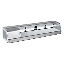 Turbo Air SAK-60L-N 60" Stainless Steel Refrigerated Sushi Display Case - Left Side Compressor - 1.7 Cu. Ft.