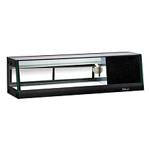 Turbo Air SAS-50R-N 47" Black Refrigerated Sushi Display Case - Right Side Compressor - 1.5 Cu. Ft.