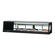 Turbo Air SAS-60L-N 59" Black Refrigerated Sushi Display Case - Left Side Compressor - 1.9 Cu. Ft.