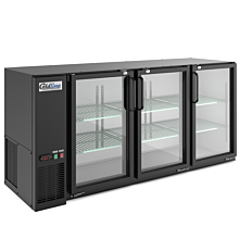 Coldline CBB-72G-T 72" Underbar Height Swing Glass Door Back Bar Cooler, Black