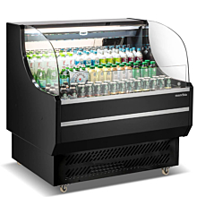 Marchia USTAR36 36" Black Low Profile Open Air Cooler Grab and Go