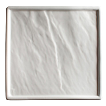 Winco WDP001-207 Ardesia Calacatta Creamy White Porcelain Square Platter