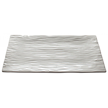 Winco WDP002-204 Ardesia Dalmata Creamy White Porcelain Rectangular Platter