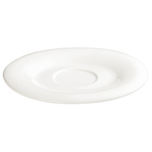 Winco WDP004-215 Ardesia Ocea Creamy White Porcelain Oval Saucer, 6-1/4" x 5-1/2"