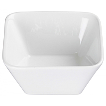 Winco WDP008-101 Ardesia Laurets 4-1/2" Porcelain Bright White Square Bowl