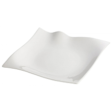 Winco WDP010-101 Falette White 9" Porcelain Dinner Plate