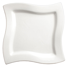 Winco WDP011-103 Cramont White 9-1/4" Porcelain Square Dinner Plate