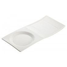 Winco WDP012-102 Ardesia Tenora Porcelain Bright White Tray