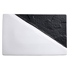 Winco WDP023-203 Ardesia Visca Porcelain Rectangular Platter