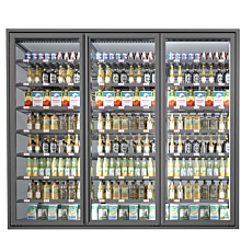 Coldline WGD-3-SET 30" x 78" Glass Doors with Shelving for Walk-In Cooler Merchandiser, 3 per Set