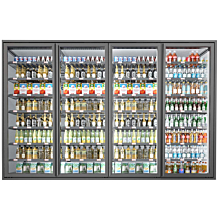 Coldline WGD-4-SET 30" x 78" Glass Doors with Shelving for Walk-In Cooler Merchandiser, 4 per Set