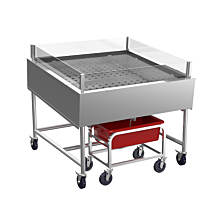 Winholt SSMIT-4848-MLC-SNG-KIT 48" x 48" Stainless Steel Insulated Cold Food Table Display with Pan