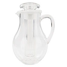 Winco WPIT-19 64 oz. Clear Polycarbonate Pitcher with Ice Chamber