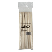 Winco WSK-08 8" Bamboo Skewers - Bag of 100