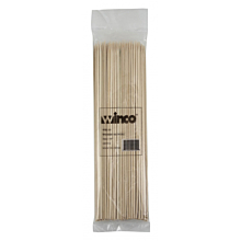 Winco WSK-10 10" Bamboo Skewers - Bag of 100