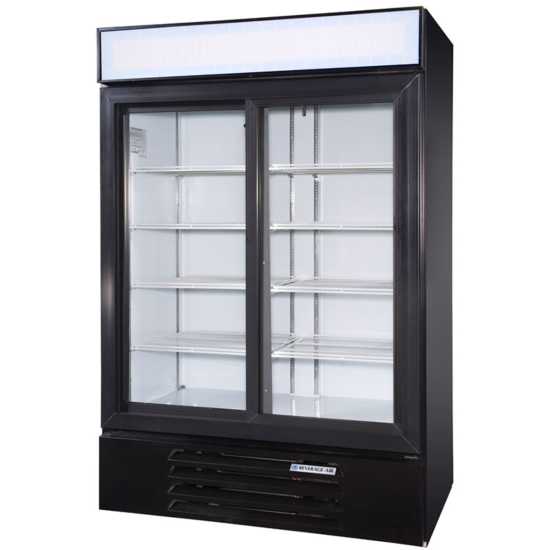 Beverage Air LV451B 52 in. Refrigerated 2 Glass Door Merchandiser