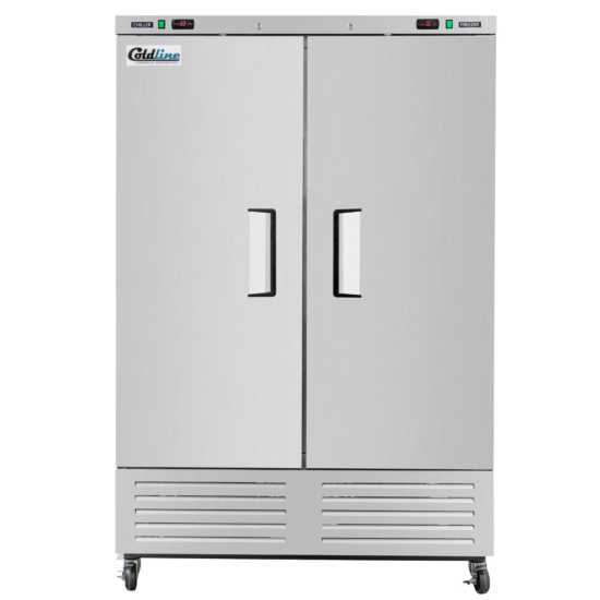 Coldline C2RF 54" Two Solid Door Dual Temperature Commercial ReachIn