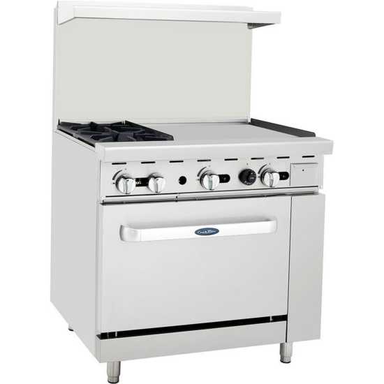 Atosa CookRite ATO2B24G 36" Gas Restaurant Range, 2 Burner Standard O Kitchenall