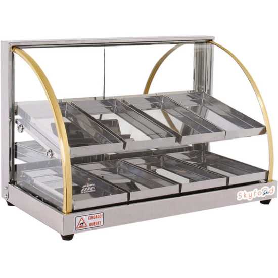 Skyfood FWDE225 25'' Food Warmer Display Case Double Shelf Econom