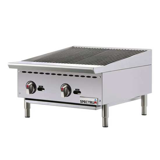 Winco NGCB24R 24" Spectrum Countertop Gas Charbroiler 70,000 BTU