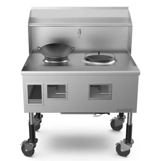 WOK2 2 Ring Chinese Wok Range, Gas Kitchenall