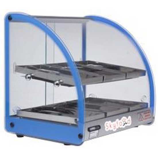 Skyfood FWD218B 18'' Food Warmer Display Case Double Shelf Blue
