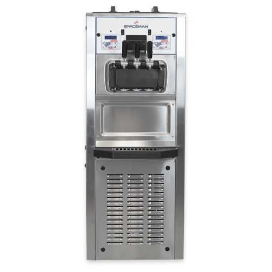 Spaceman 6250-C Soft Serve Floor Model Ice Cream Machine with 2 Hoppers and  3 Dispensers - 208-230V