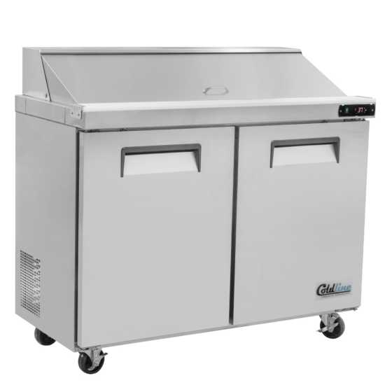 Coldline SPN48 48" Narrow Depth Refrigerated Sandwich Prep Table with