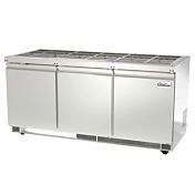 Coldline CBT-72 72" Stainless Steel Refrigerated Salad Bar, Buffet Table with Pan Cover