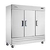 Coldline C-3RE 81" Three Solid Door Commercial Reach-In Refrigerator - Stainless Steel