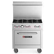 Cookline CR36-6-LP 36" 6 Burner Commercial Gas Range with Oven - Propane