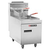Cookline CTF3 Commercial 35 lb Natural Gas Stainless Steel Countertop Fryer - 66,000 BTU