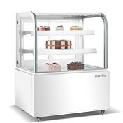 Marchia MB36-W 36" Curved Glass Refrigerated Bakery Display Case, White