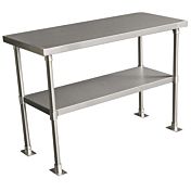 Prepline PDOS-1470-S 14"D x 70"L Stainless Steel Double Overshelf for SP72, SMP72