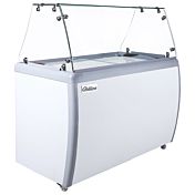 Coldline DP-360-FSG 50'' 8-Tub Ice Cream Dipping Cabinet Freezer with Sneeze Guard