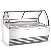 Marchia GIC-13 70" 13-Pan White Gelato Ice Cream Dipping Cabinet Display Freezer