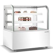 Marchia MB48-W 48" Curved Glass Refrigerated Bakery Display Case, White