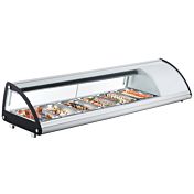Marchia MSU60S 58" Refrigerated 6-Pan Sushi Display Case, Silver