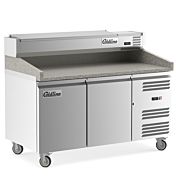 Coldline PDR-60-SS 60" Refrigerated Pizza Prep with Refrigerated Stainless Topping Rail
